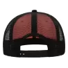 Casquette 6 panneaux visière plate style trucker en polyester recyclé, 300 g/m²