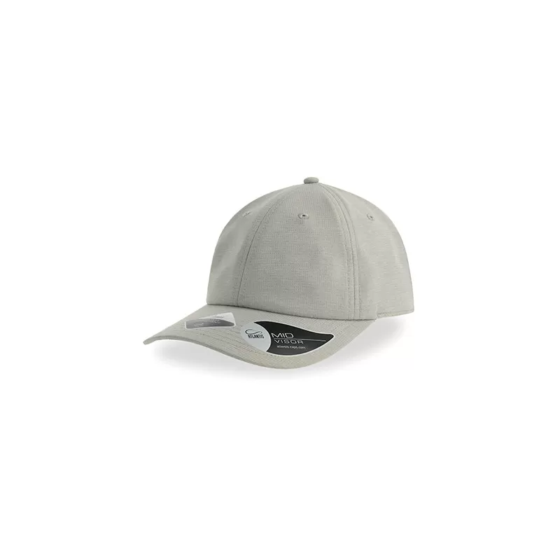 Casquette 6 panneaux mid visor en polyester déperlant et respirant, 110 g/m²