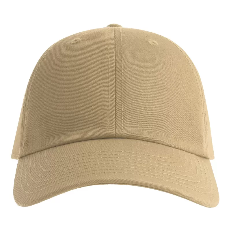 Casquette baseball 6 pans en coton bio et recyclé, panneaux non structurés, 280 g/m²