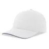 Casquette 6 pans contrastée en coton brossé organique et recyclé, 278 g/m²