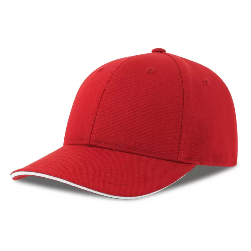 Casquette 6 pans contrastée en coton brossé organique et recyclé, 278 g/m²