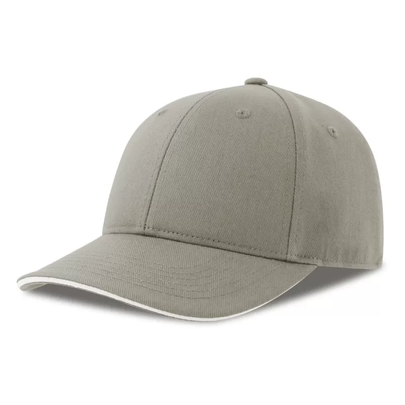 Casquette 6 pans contrastée en coton brossé organique et recyclé, 278 g/m²