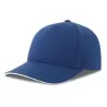 Casquette 6 pans contrastée en coton brossé organique et recyclé, 278 g/m²