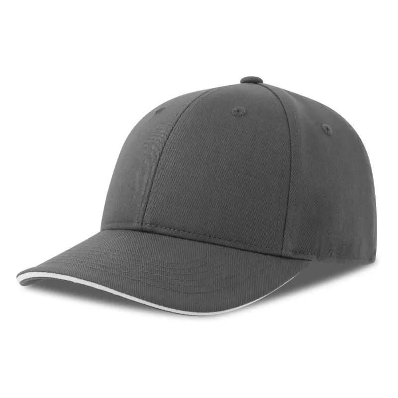 Casquette 6 pans contrastée en coton brossé organique et recyclé, 278 g/m²