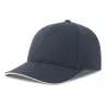 Casquette 6 pans contrastée en coton brossé organique et recyclé, 278 g/m²