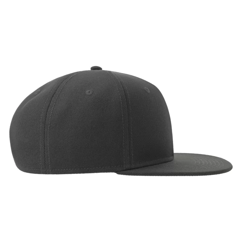 Casquette Snap 6 panneaux visière plate en polyester recyclé style streetwear, 300 g/m²