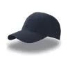 Casquette 6 panneaux en coton respirant avec fermeture velcro, 260 g/m²