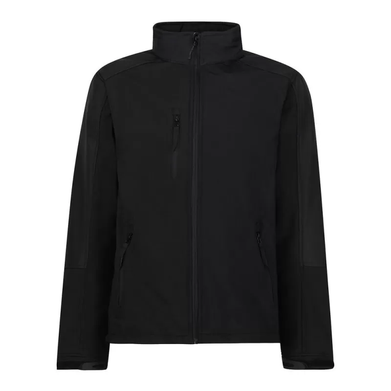 Veste softshell homme 3 couches hydrofuge respirant, capuche intégrée, 300 g/m²