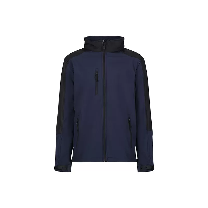 Veste softshell homme 3 couches hydrofuge respirant, capuche intégrée, 300 g/m²