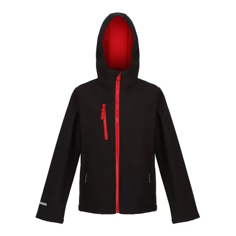 Veste Softshell enfant intérieur en polaire recyclée coupe-vent, déperlant, avec capuche