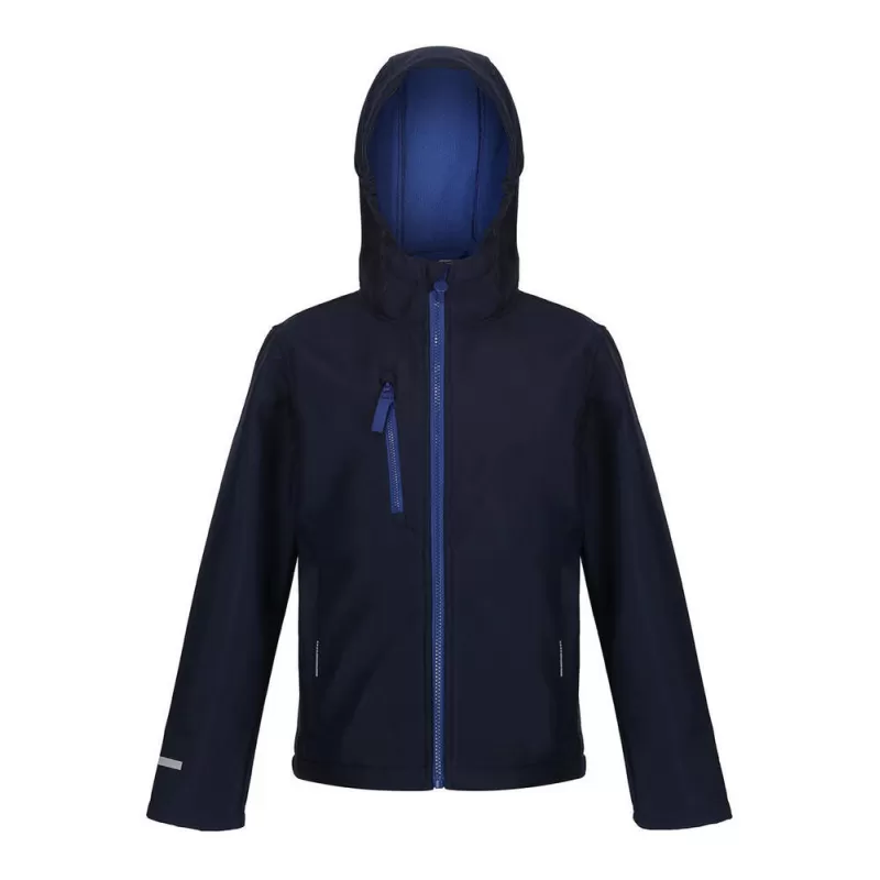 Veste Softshell enfant intérieur en polaire recyclée coupe-vent, déperlant, avec capuche