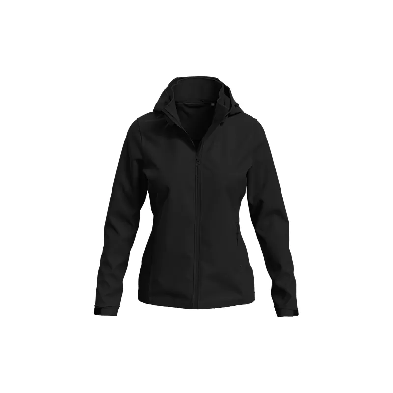 Veste softshell femme respirante et imperméable, capuche amovible, 250 g/m²