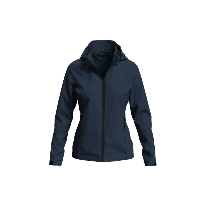 Veste softshell femme respirante et imperméable, capuche amovible, 250 g/m²