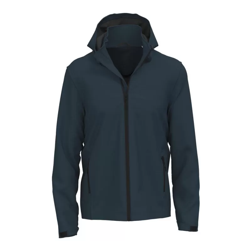 Veste softshell homme respirante et imperméable, capuche amovible, 250 g/m²