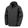 Veste softshell homme 3 couches en polyester recyclé, capuche réglable, 290 g/m²