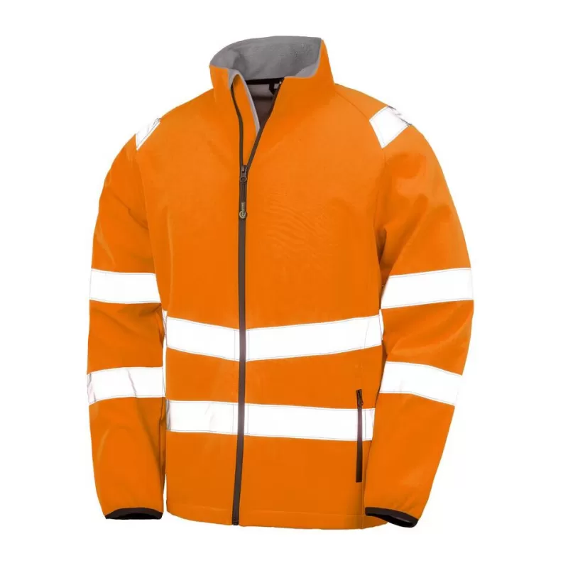 Veste softshell 2 couches haute visibilité recyclée, imperméable, respirante, 280 g/m²