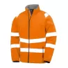 Veste softshell 2 couches haute visibilité recyclée, imperméable, respirante, 280 g/m²