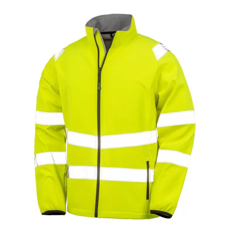 Veste softshell 2 couches haute visibilité recyclée, imperméable, respirante, 280 g/m²
