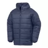 Doudoune à capuche en nylon recyclé, imperméable et respirante, coupe longue, 220 g/m²