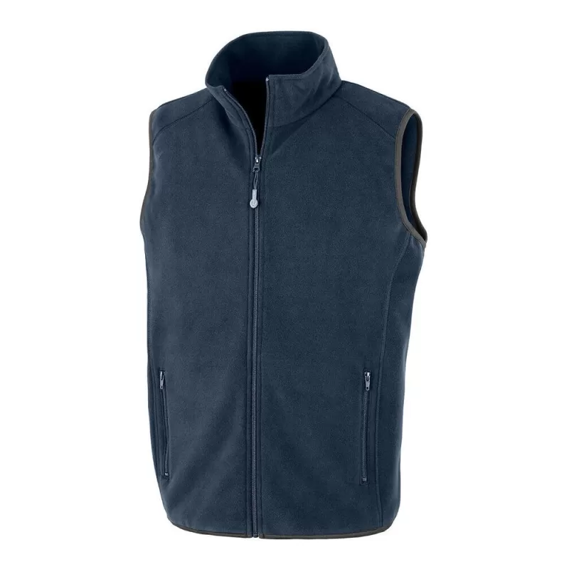 Bodywarmer polaire en polyester recyclé, fermeture éclair YKK, 280 g/m²