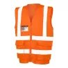 Gilet de sécurité respirant zippé avec bandes réfléchissantes, 145 g/m²