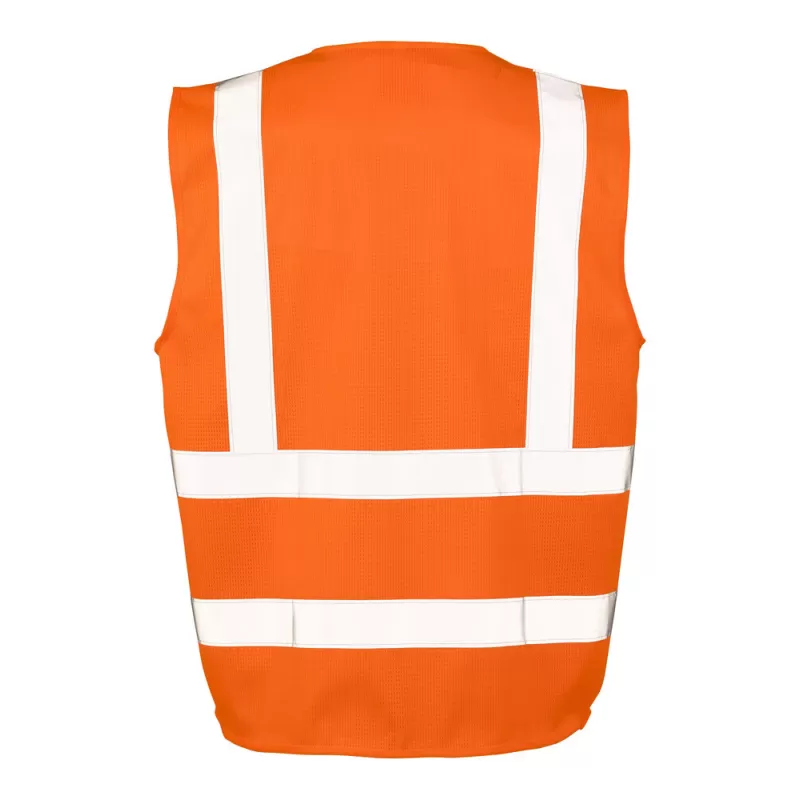 Gilet de sécurité respirant zippé avec bandes réfléchissantes, 145 g/m²