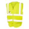 Gilet de sécurité respirant zippé avec bandes réfléchissantes, 145 g/m²