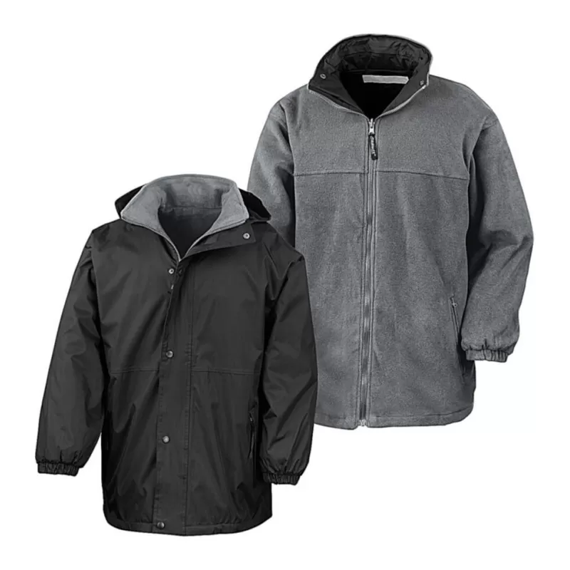 Veste polaire réversible en coupe-vent imperméable, 280 g/m²