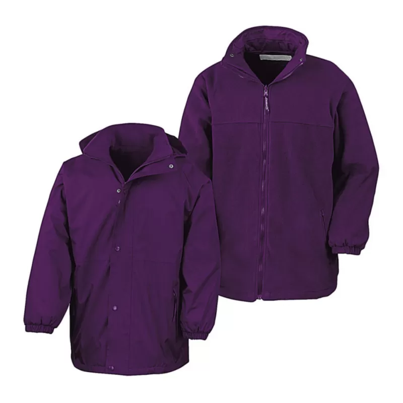 Veste polaire réversible en coupe-vent imperméable, 280 g/m²