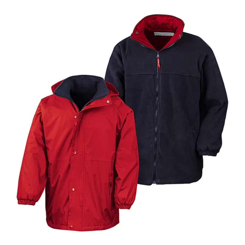 Veste polaire réversible en coupe-vent imperméable, 280 g/m²