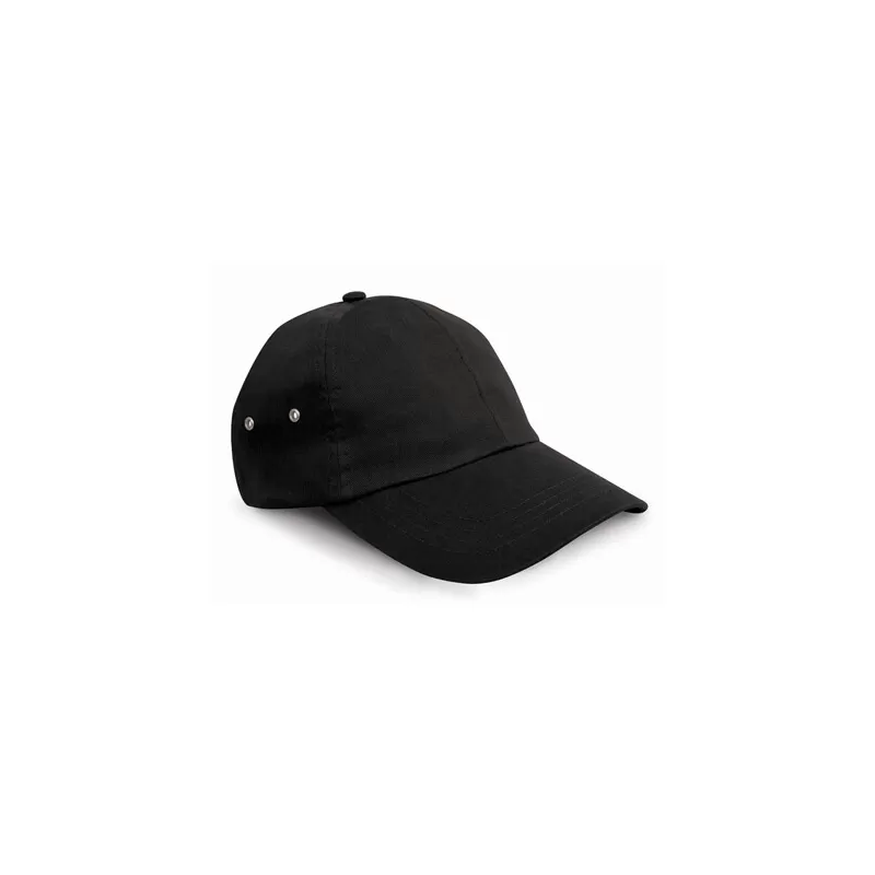 Casquette 6 panneaux en coton doux, ajustable avec une boucle en métal poli, 225 g/m²