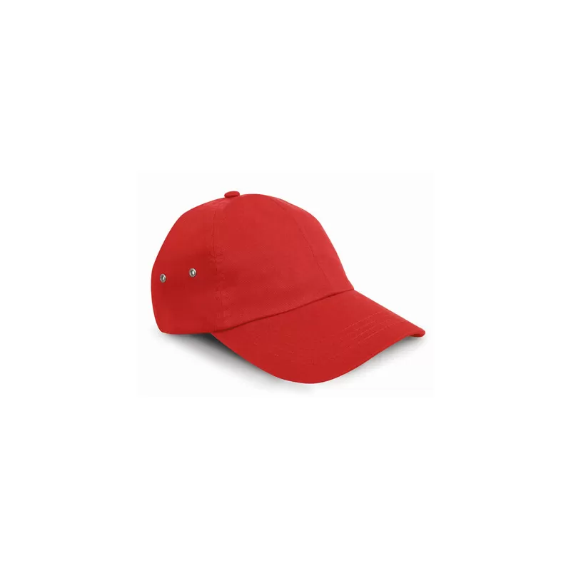 Casquette 6 panneaux en coton doux, ajustable avec une boucle en métal poli, 225 g/m²