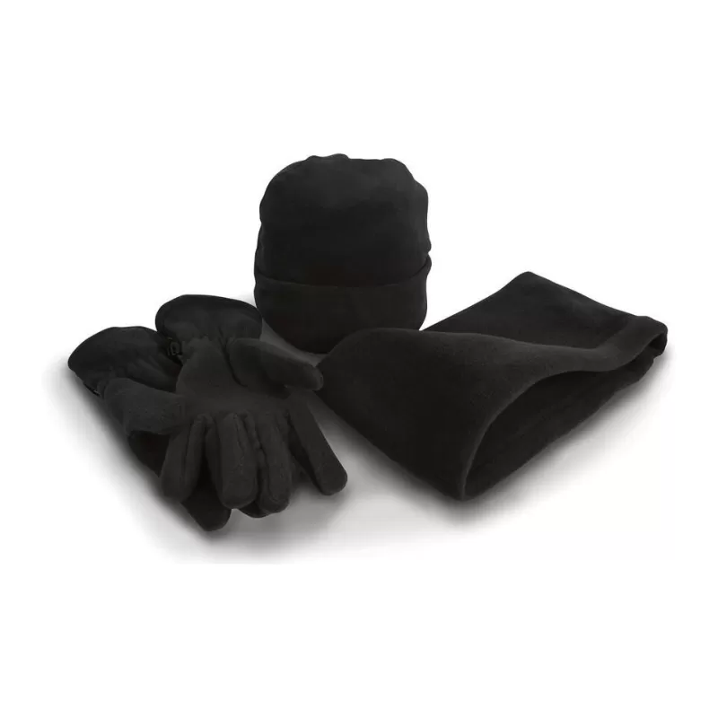 Ensemble d'accessoires polaire chaud, bonnet, gants et cache-col, 200 g/m²