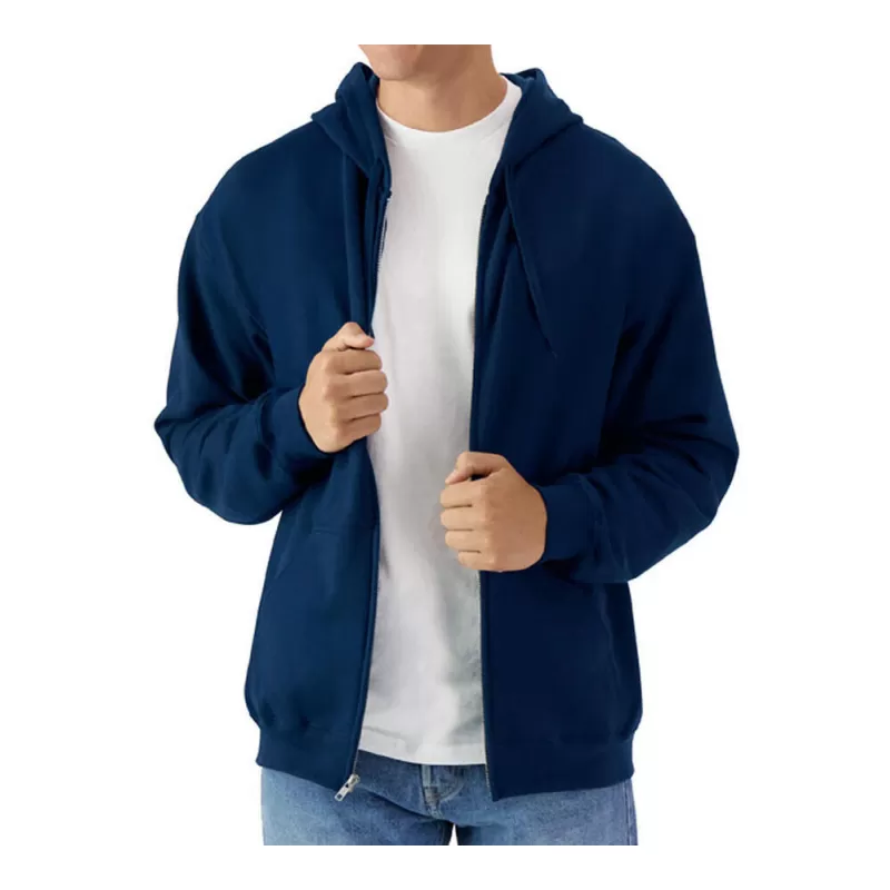 Sweat capuche zippé Midweight, capuche doublée, en coton ringspun, 285 g/m²