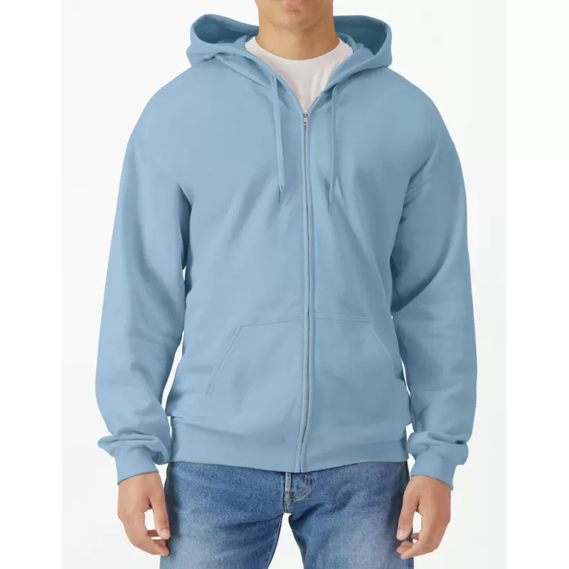 Sweat capuche zippé Midweight, capuche doublée, en coton ringspun, 285 g/m²