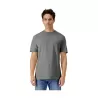 T-shirt adulte col rond manches courtes en coton léger, coupe droite moderne, 150 g/m²