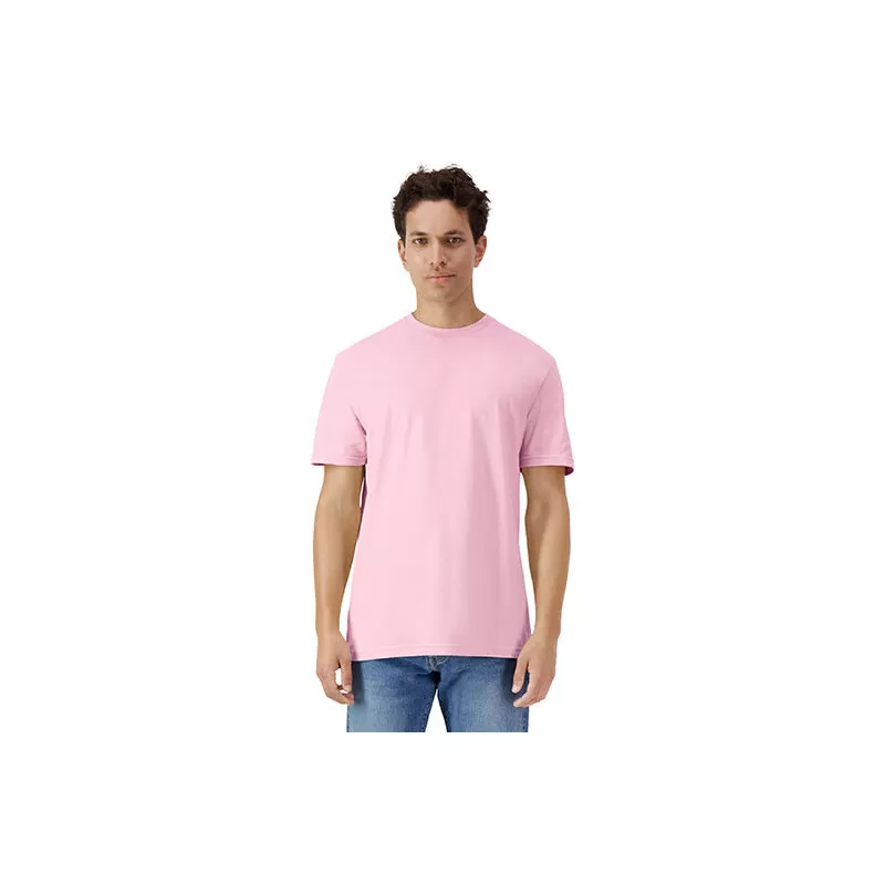 T-shirt adulte col rond manches courtes en coton léger, coupe droite moderne, 150 g/m²