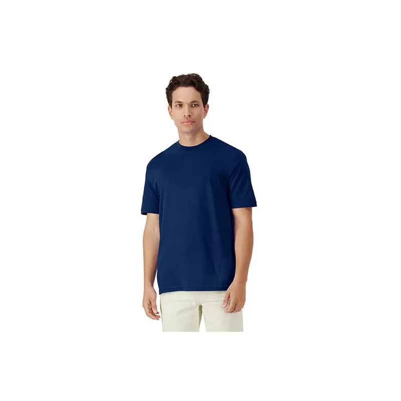 T-shirt adulte col rond manches courtes en coton léger, coupe droite moderne, 150 g/m²