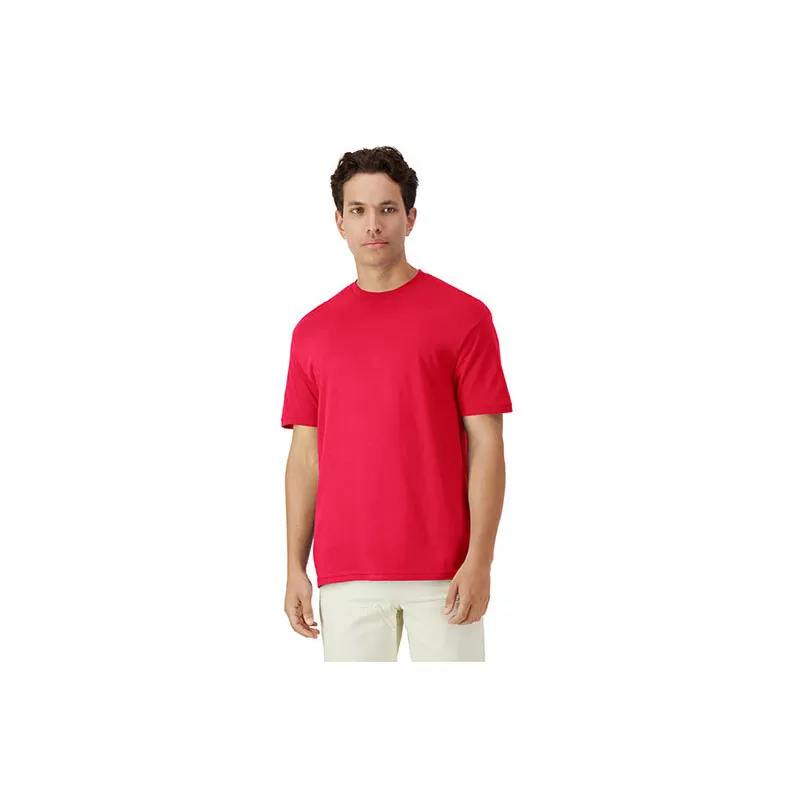 T-shirt adulte col rond manches courtes en coton léger, coupe droite moderne, 150 g/m²