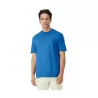 T-shirt adulte col rond manches courtes en coton léger, coupe droite moderne, 150 g/m²
