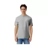 T-shirt adulte col rond manches courtes en coton léger, coupe droite moderne, 150 g/m²