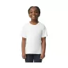 T-shirt enfant col rond manches courtes en coton léger, coupe droite moderne, 150 g/m²