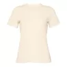 T-shirt femme décontracté coton et polyester, col rond, manches courtes, 142 g/m²