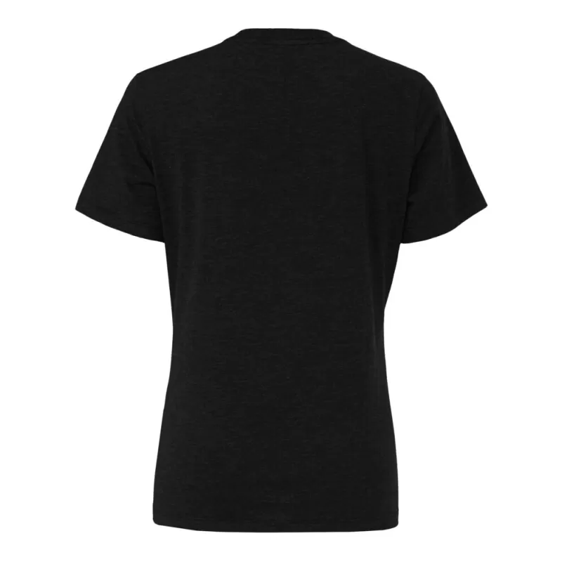 T-shirt femme décontracté coton et polyester, col rond, manches courtes, 142 g/m²