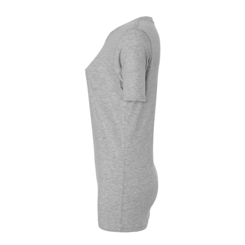 T-shirt femme décontracté coton et polyester, col rond, manches courtes, 142 g/m²