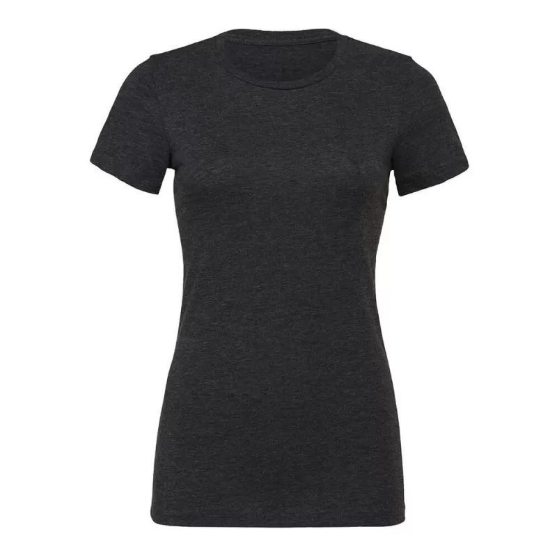 T-shirt femme slim fit col rond, manches ajustées, coupe longue, 142 g/m²