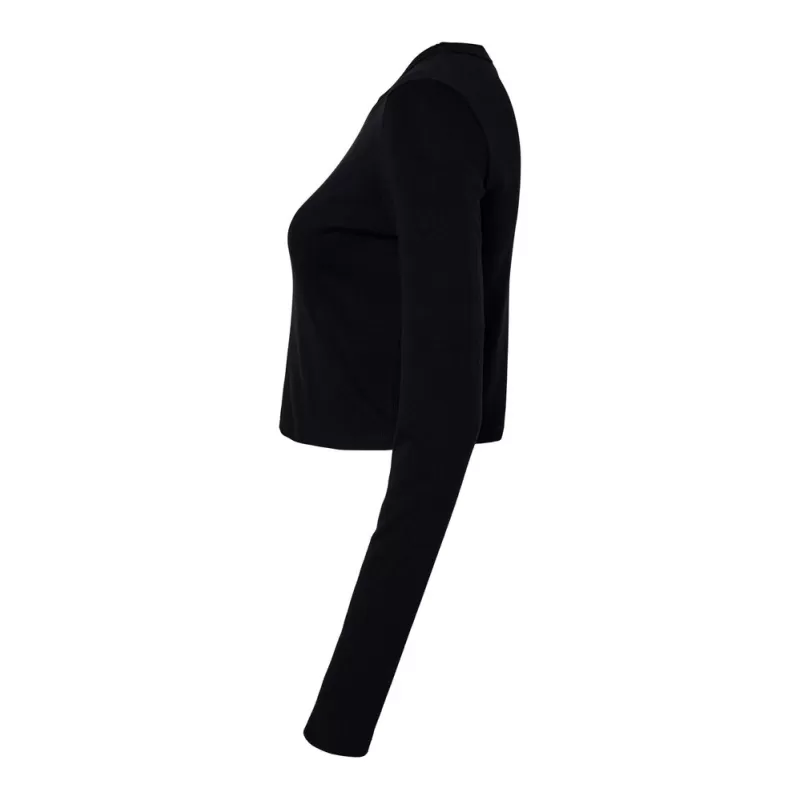 Tee-shirt court manches longues femme coton et polyester, 150 g/m²
