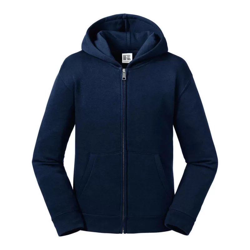 Sweat à capuche zippé enfant en coton, capuche doublée, fermeture zip YKK, 280 g/m²
