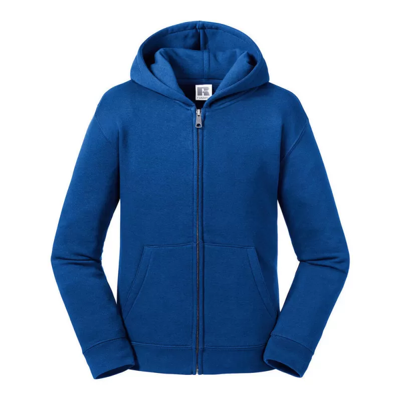 Sweat à capuche zippé enfant en coton, capuche doublée, fermeture zip YKK, 280 g/m²