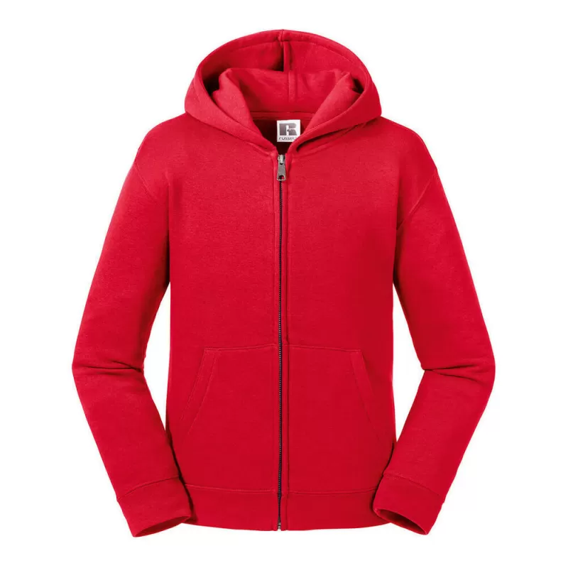 Sweat à capuche zippé enfant en coton, capuche doublée, fermeture zip YKK, 280 g/m²